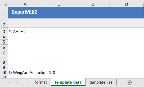 The contents of the template_data tab within the XLS_Template.xls file
