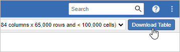 The Download Table button