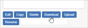 The buttons from the My Custom Data panel with the mouse pointer hovering over the Download button
