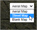 The Map type drop-down list