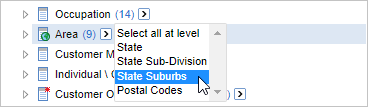 Selecting State Suburbs from the drop-down list