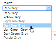 The Palette drop-down list